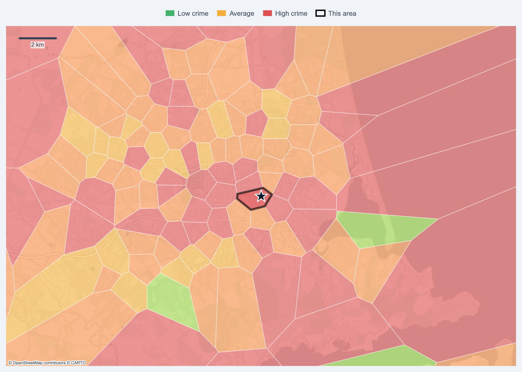 Crime area map